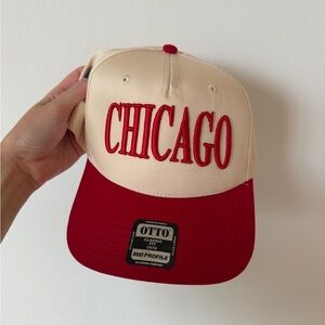Chicago Red and Cream Snapback Baseball Cap